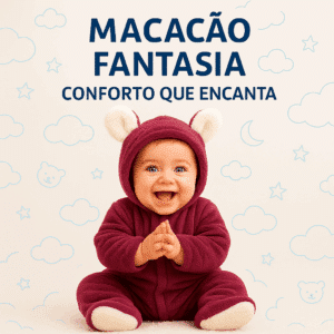 Macacão Teddy Pelucia Frio Inverno Premium Menina e Menino 0 a 3 anos