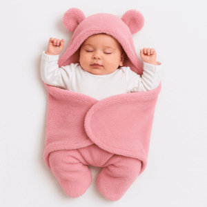 Saco de Dormir Bebê Recém-Nascido Inverno | Cobertor Pelúcia Macio Antialérgico Ursinho